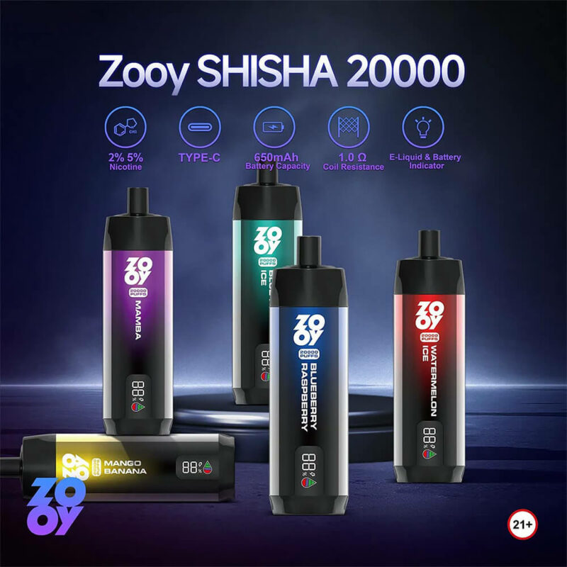 🔥 ZOOY SHISHA 20K - 20.000 Puff | MIN 50 PCS | L'Esperienza Shisha più Raffinata!