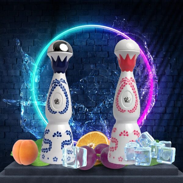 Humo Azul 15K design bottiglia tequila con 12 gusti fruttati – Blackberry, Strawberry, Blueberry, Passionfruit