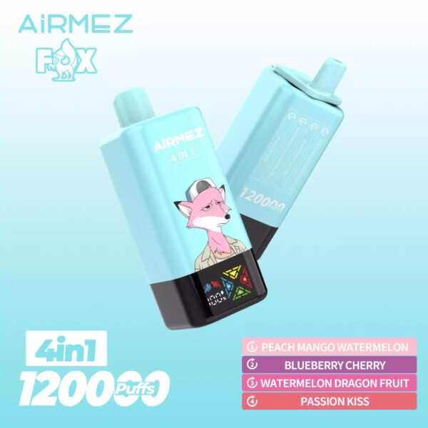Airmez Fox 120K β Sigaretta Elettronica Ricaricabile 120.000 Puff con 4 Gusti e Display LED