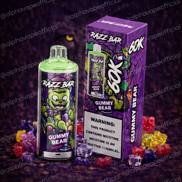 RAZZ BAR 60K – Super Pack (5 pezzi) | 60.000 Puff, Display LED & Ricarica USB-C