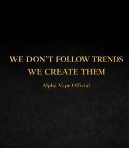 Alpha Vape official logo premium disposable vape brand
