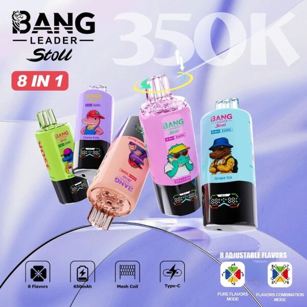 Bang Leader Stoll 350K Vape 350000 puff 8 in 1 ricaricabile