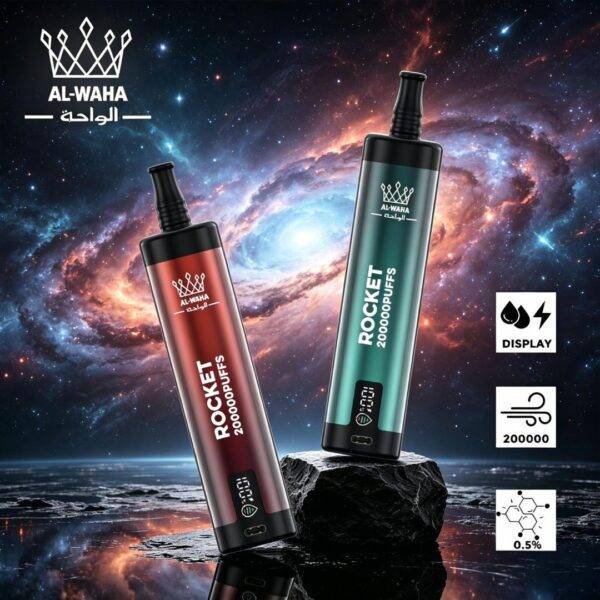 al waha rocket 200000 puff 5 pezzi shisha vape 200k display