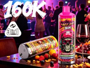 Razz Bar 160K Super Pack – Minimo 5 Pezzi | 160.000 Tiri | 3 Gusti in 1