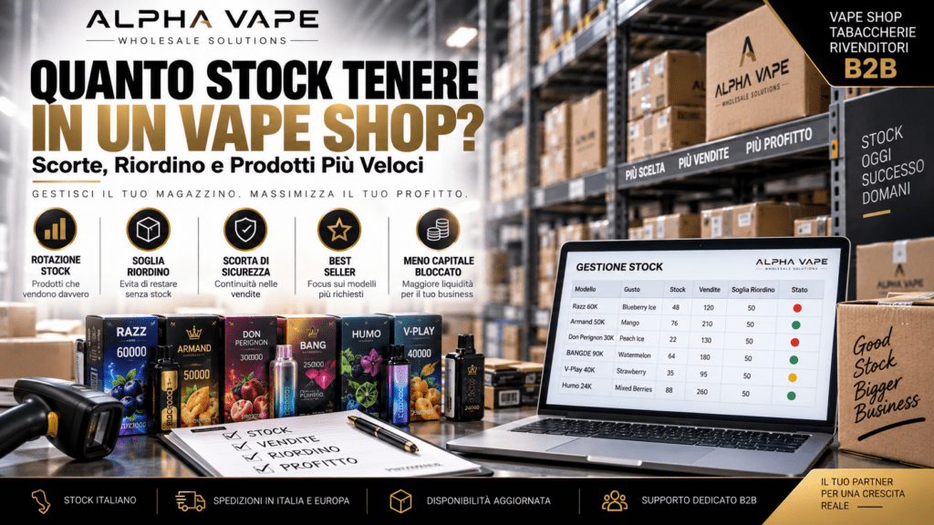 Gestione Stock per Vape Shop