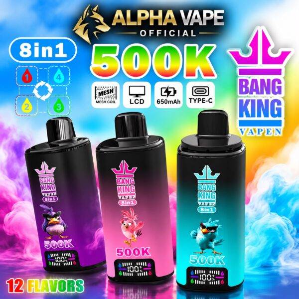Bang King 500K 8-in-1 Ingrosso Alpha Vape Official