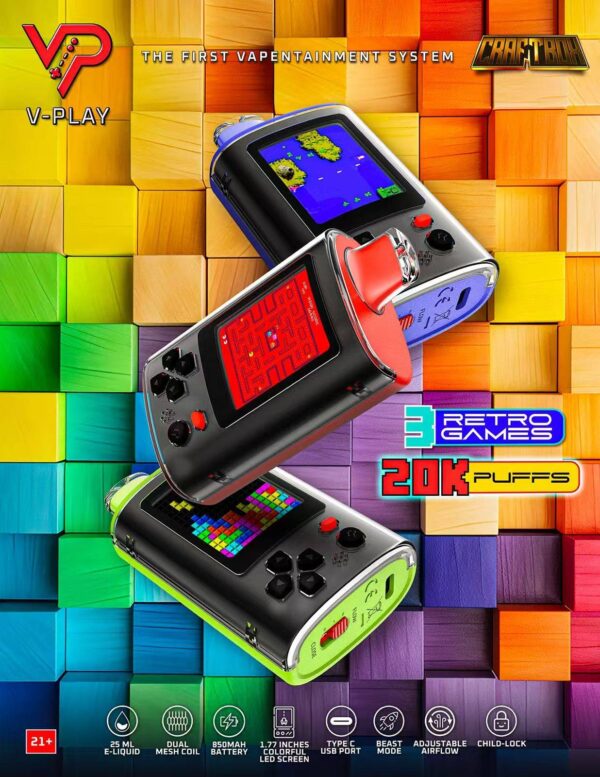 Craftbox V-Play 20K assortimento dei 13 gusti disponibili