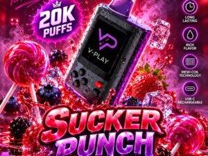 V-Play 20K Sucker Punch con caramelle e frutti di bosco