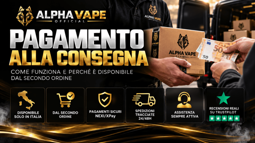 Pagamento alla consegna vape Alpha Vape Official – contrassegno dal secondo ordine