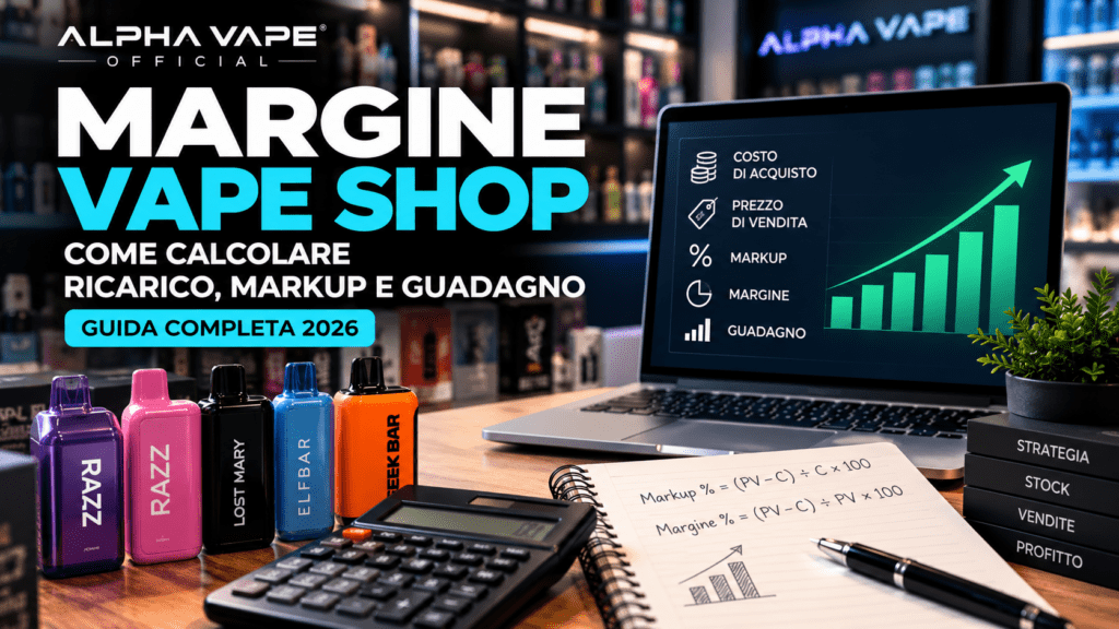 Margine vape shop: calcolo ricarico e markup per rivenditori
